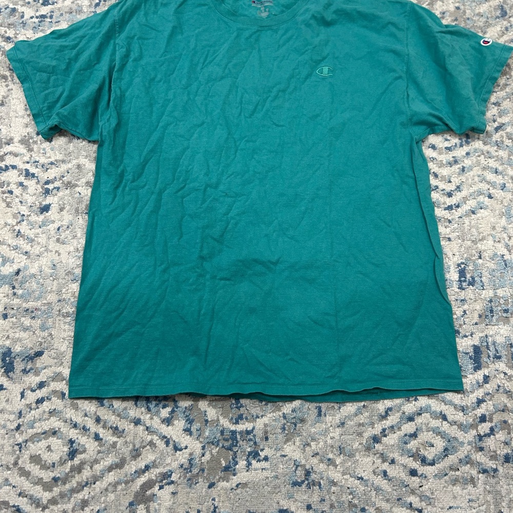 Champion Men's Aqua Short Sleeve Tee